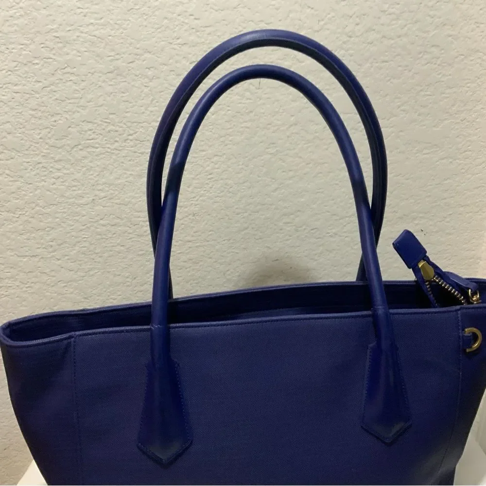 Dagne Dover Genuine Tote Bag Purse extra large Blue